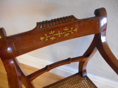ANTIQUE REGENCY CAMPAIGN CHAIR - ADDITIONAL PHOTO 4