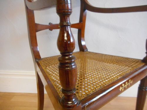 ANTIQUE REGENCY CAMPAIGN CHAIR - ADDITIONAL PHOTO 5
