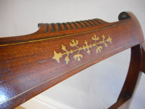ANTIQUE REGENCY CAMPAIGN CHAIR - ADDITIONAL PHOTO 7