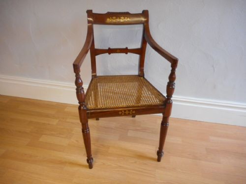ANTIQUE REGENCY CAMPAIGN CHAIR - ADDITIONAL PHOTO 13