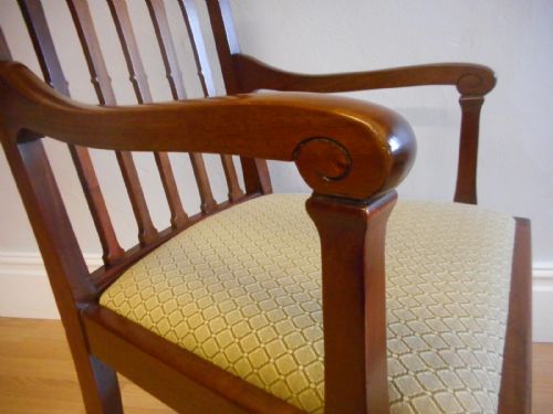 ANTIQUE EDWARDIAN ARM CHAIR - ADDITIONAL PHOTO 6