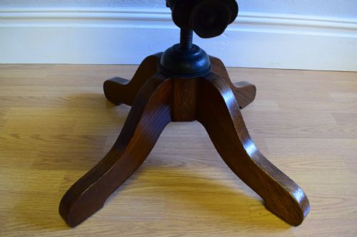 ANTIQUE EDWARDIAN SWIVEL OFFICE CHAIR - ADDITIONAL PHOTO 11