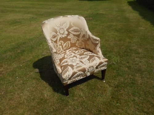 ANTIQUE VICTORIAN UPHOLSTERED TUB CHAIR - ADDITIONAL PHOTO 11