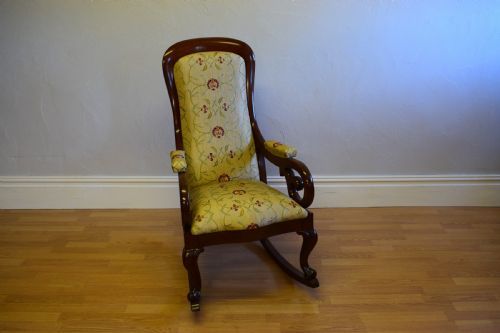 ANTIQUE VICTORIAN ROCKING CHAIR - ADDITIONAL PHOTO 10