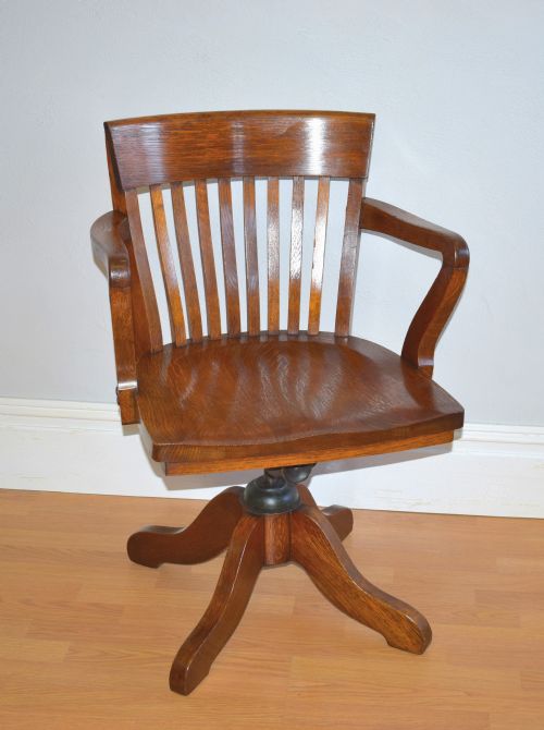antique edwardian swivel office chair - CATEGORY: ANTIQUE CHAIRS - DATED EDWARDIAN