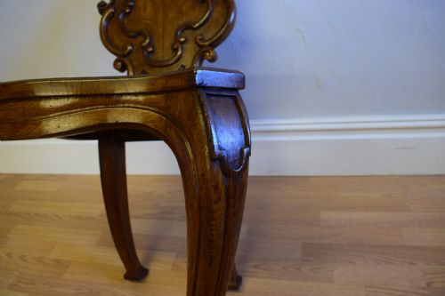 ANTIQUE VICTORIAN HALL CHAIR - ADDITIONAL PHOTO 11