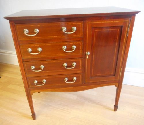 antique edwardian music cabinet - CATEGORY: ANTIQUE CABINETS - DATED EDWARDIAN