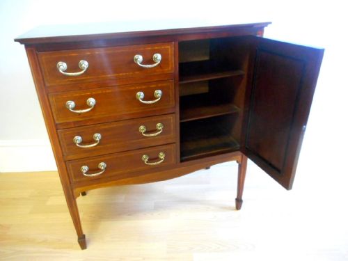 ANTIQUE EDWARDIAN MUSIC CABINET - ADDITIONAL PHOTO 2
