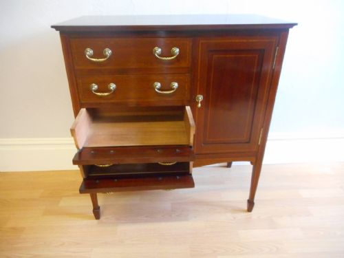 ANTIQUE EDWARDIAN MUSIC CABINET - ADDITIONAL PHOTO 3