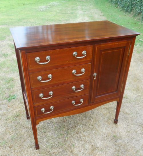 ANTIQUE EDWARDIAN MUSIC CABINET - ADDITIONAL PHOTO 13