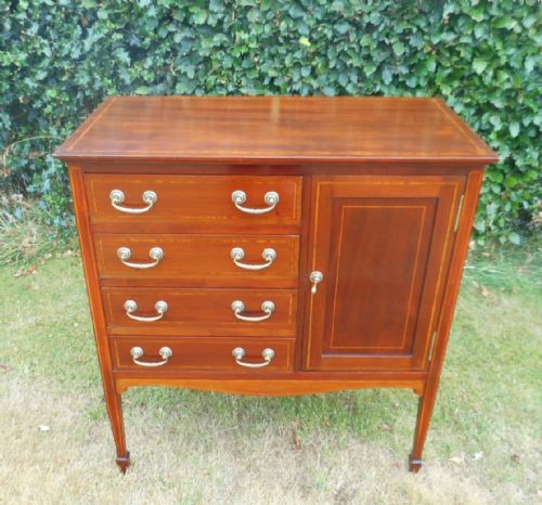 ANTIQUE EDWARDIAN MUSIC CABINET - ADDITIONAL PHOTO 14