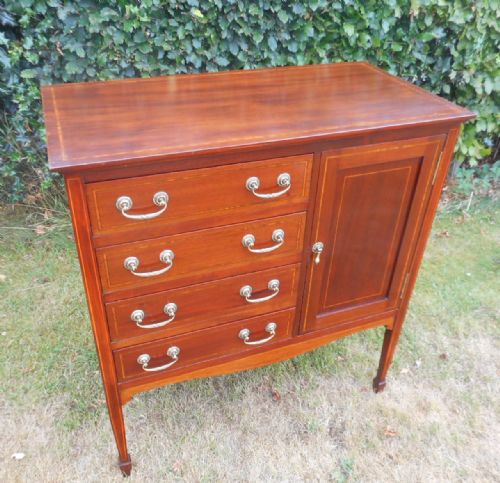ANTIQUE EDWARDIAN MUSIC CABINET - ADDITIONAL PHOTO 15