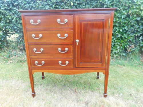ANTIQUE EDWARDIAN MUSIC CABINET - ADDITIONAL PHOTO 16