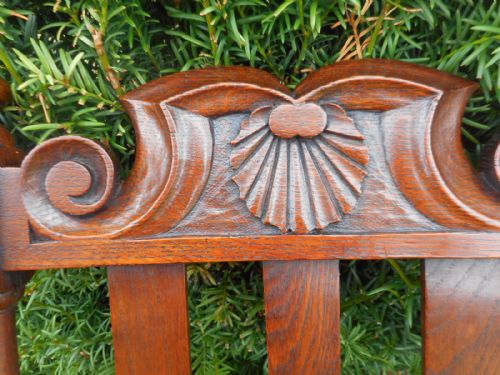 ANTIQUE SET OF 6 OAK DINNING CHAIRS - ADDITIONAL PHOTO 12