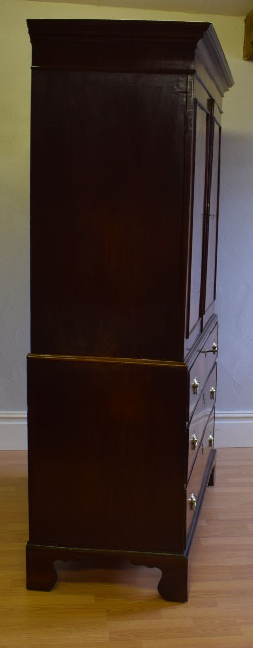 ANTIQUE GEORGIAN PERIOD LINEN PRESS - ADDITIONAL PHOTO 10