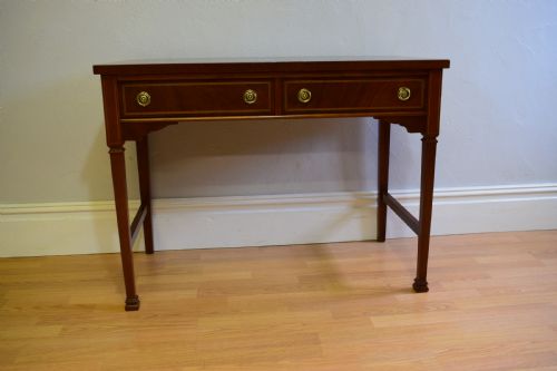 ANTIQUE WALNUT 2 DRAWER SIDE TABLE - ADDITIONAL PHOTO 4
