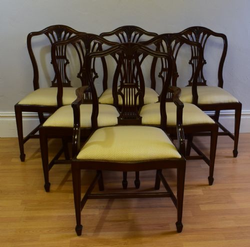 SET OF 6 HEPPELWHITE DINING CHAIRS - ADDITIONAL PHOTO 1
