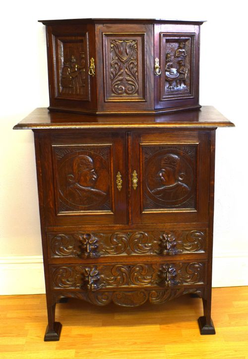 ANTIQUE OAK CUPBOARD - ADDITIONAL PHOTO 2