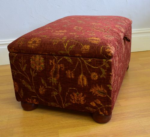 upholstered ottoman - CATEGORY: ANTIQUE CHESTS - DATED 19TH CENTURY