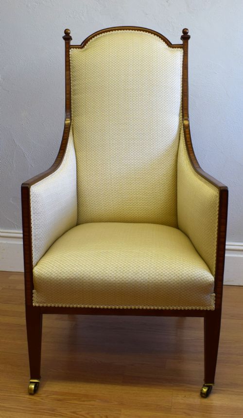 edwardian inlaid arm chair - CATEGORY: ANTIQUE CHAIRS - DATED EDWARDIAN