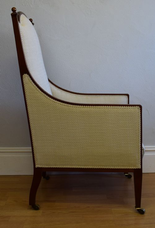 EDWARDIAN INLAID ARM CHAIR - ADDITIONAL PHOTO 5