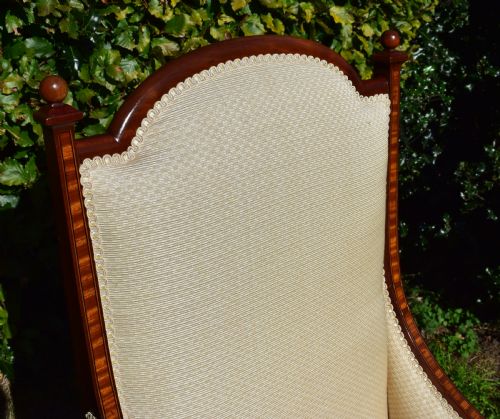 EDWARDIAN INLAID ARM CHAIR - ADDITIONAL PHOTO 15