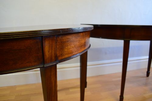 PAIR OF DEMILUNE CONSOLE TABLES - ADDITIONAL PHOTO 2