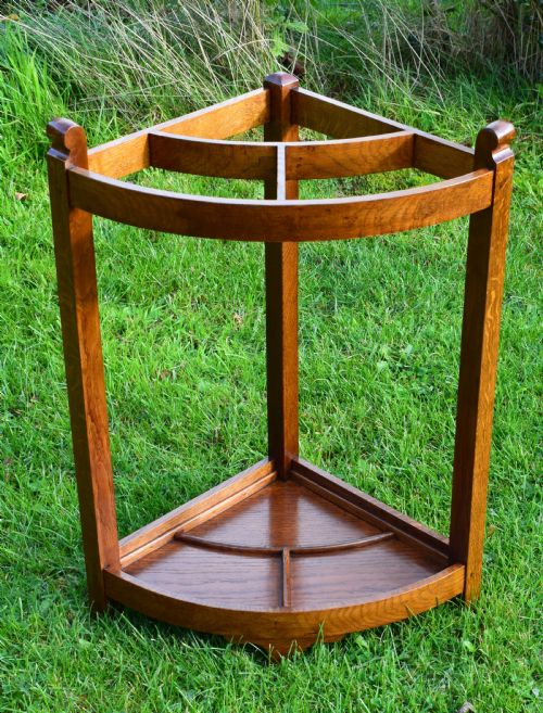ARTS CRAFTS OAK STICK STAND - ADDITIONAL PHOTO 9