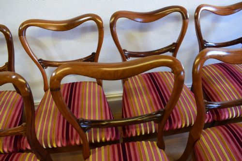 ANTIQUE ENGLISH REGENCY PERIOD SET OF ROSEWOOD DINNING CHAIRS - ADDITIONAL PHOTO 1