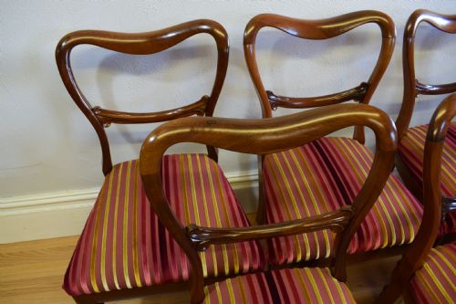 ANTIQUE ENGLISH REGENCY PERIOD SET OF ROSEWOOD DINNING CHAIRS - ADDITIONAL PHOTO 2