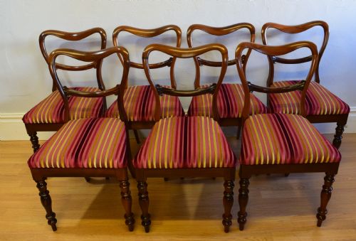 ANTIQUE ENGLISH REGENCY PERIOD SET OF ROSEWOOD DINNING CHAIRS - ADDITIONAL PHOTO 3