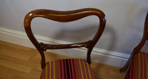 ANTIQUE ENGLISH REGENCY PERIOD SET OF ROSEWOOD DINNING CHAIRS - ADDITIONAL PHOTO 8