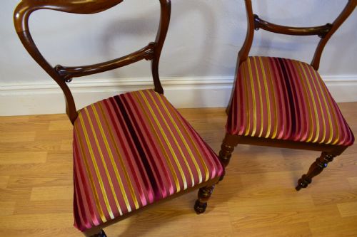 ANTIQUE ENGLISH REGENCY PERIOD SET OF ROSEWOOD DINNING CHAIRS - ADDITIONAL PHOTO 9