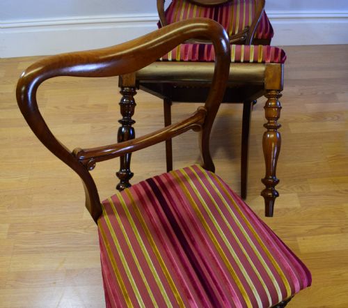 ANTIQUE ENGLISH REGENCY PERIOD SET OF ROSEWOOD DINNING CHAIRS - ADDITIONAL PHOTO 10