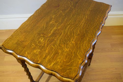 ANTIQUE OAK SIDE TABLE - ADDITIONAL PHOTO 3