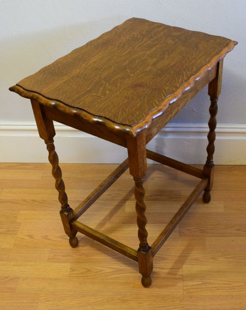 ANTIQUE OAK SIDE TABLE - ADDITIONAL PHOTO 7