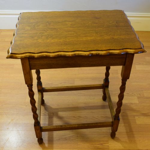 ANTIQUE OAK SIDE TABLE - ADDITIONAL PHOTO 16