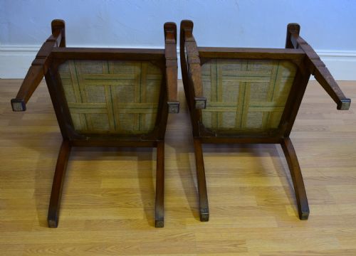 PAIR OF ARTS CRAFTS ARM CHAIRS - ADDITIONAL PHOTO 7