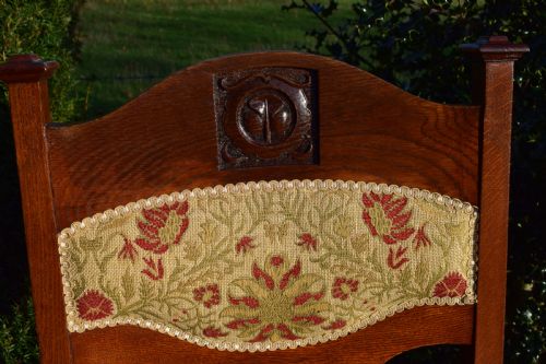 PAIR OF ARTS CRAFTS ARM CHAIRS - ADDITIONAL PHOTO 8