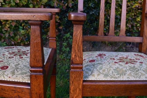 PAIR OF ARTS CRAFTS ARM CHAIRS - ADDITIONAL PHOTO 11