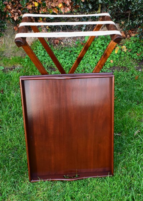 ANTIQUE BUTLERS TRAY ON STAND - ADDITIONAL PHOTO 8