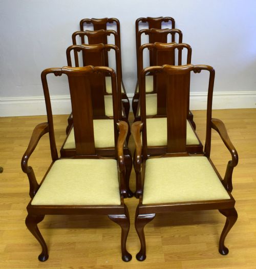 8 QUEEN ANNE STYLE DINING CHAIRS CIRCA 1890 - ADDITIONAL PHOTO 3