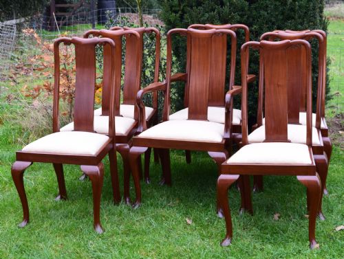 8 QUEEN ANNE STYLE DINING CHAIRS CIRCA 1890 - ADDITIONAL PHOTO 7
