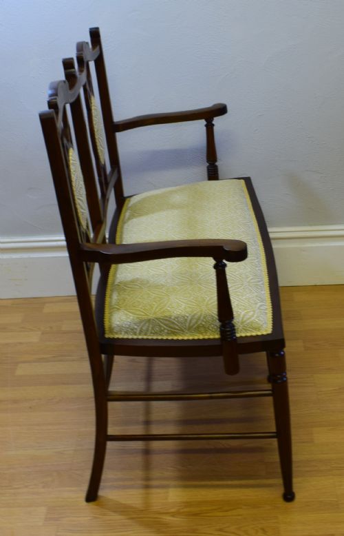 ANTIQUE EDWARDIAN INLAID SOFA - ADDITIONAL PHOTO 11