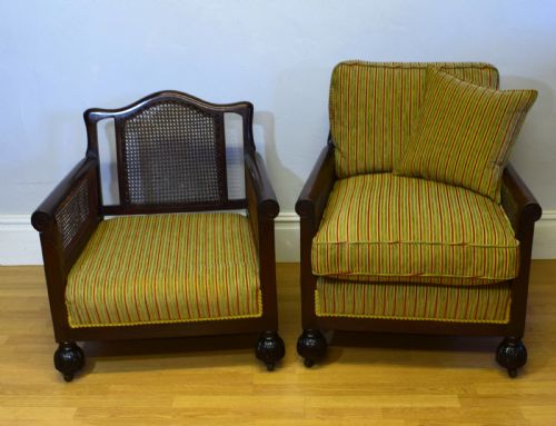 ANTIQUE BERGERE 3 PIECE SUITE - ADDITIONAL PHOTO 5