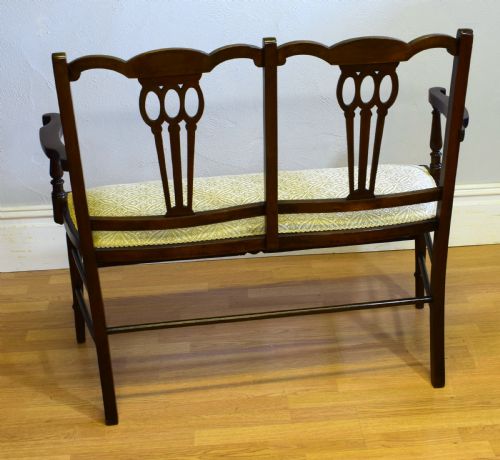 ANTIQUE EDWARDIAN 2 SEATER COUCH - ADDITIONAL PHOTO 3