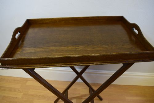 LATE VICTORIAN BUTLERS TRAY ON STAND - ADDITIONAL PHOTO 3