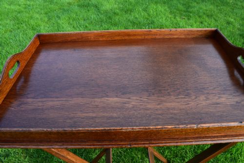 LATE VICTORIAN BUTLERS TRAY ON STAND - ADDITIONAL PHOTO 10