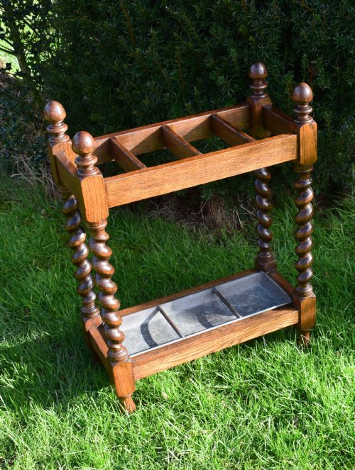 ANTIQUE BARLEY TWIST STICK STAND - ADDITIONAL PHOTO 10