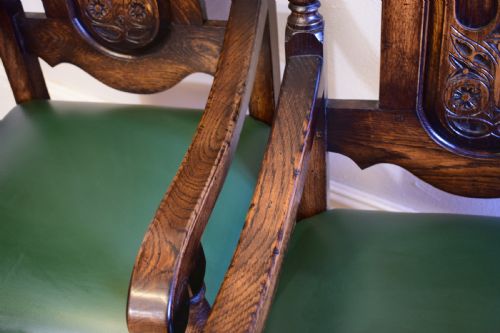 PAIR OF OAK ARM CHAIRS - ADDITIONAL PHOTO 3